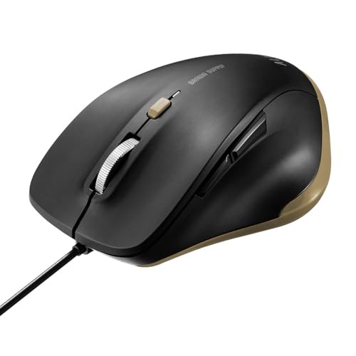 Sanwa Direct Wired Mouse USB-A Silent Compact 5 Buttons (Back/Forward Buttons)