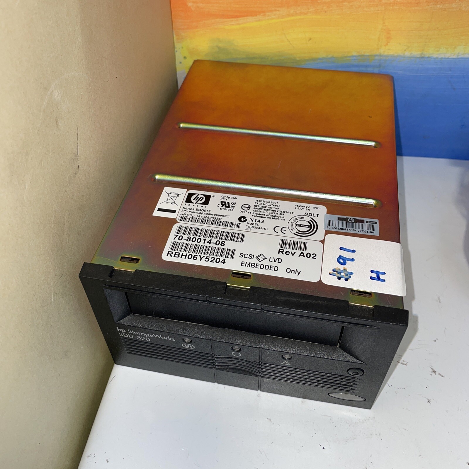 HP StorageWorks SDLT 320 160/320GB SCSI LVD Tape Drive