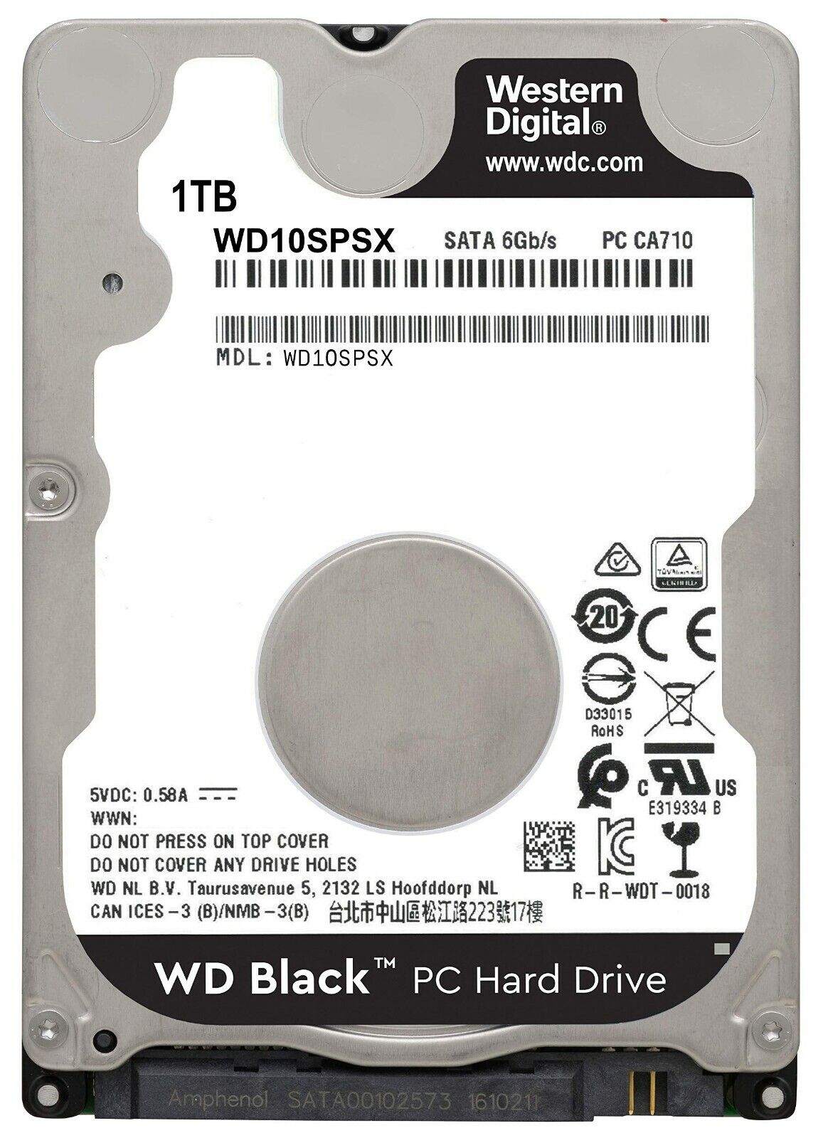 Western Digital WD Black 1TB WD10SPSX 2.5