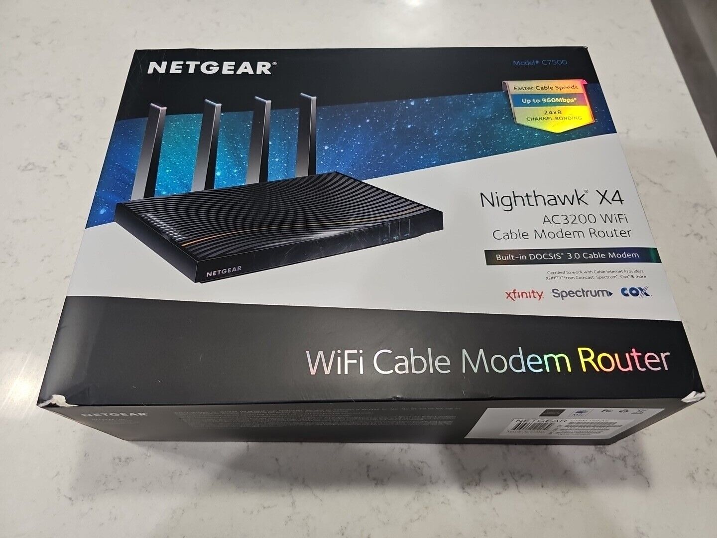 Netgear Nighthawk X4 AC3200 C7500 Wi-Fi Cable Modem Router