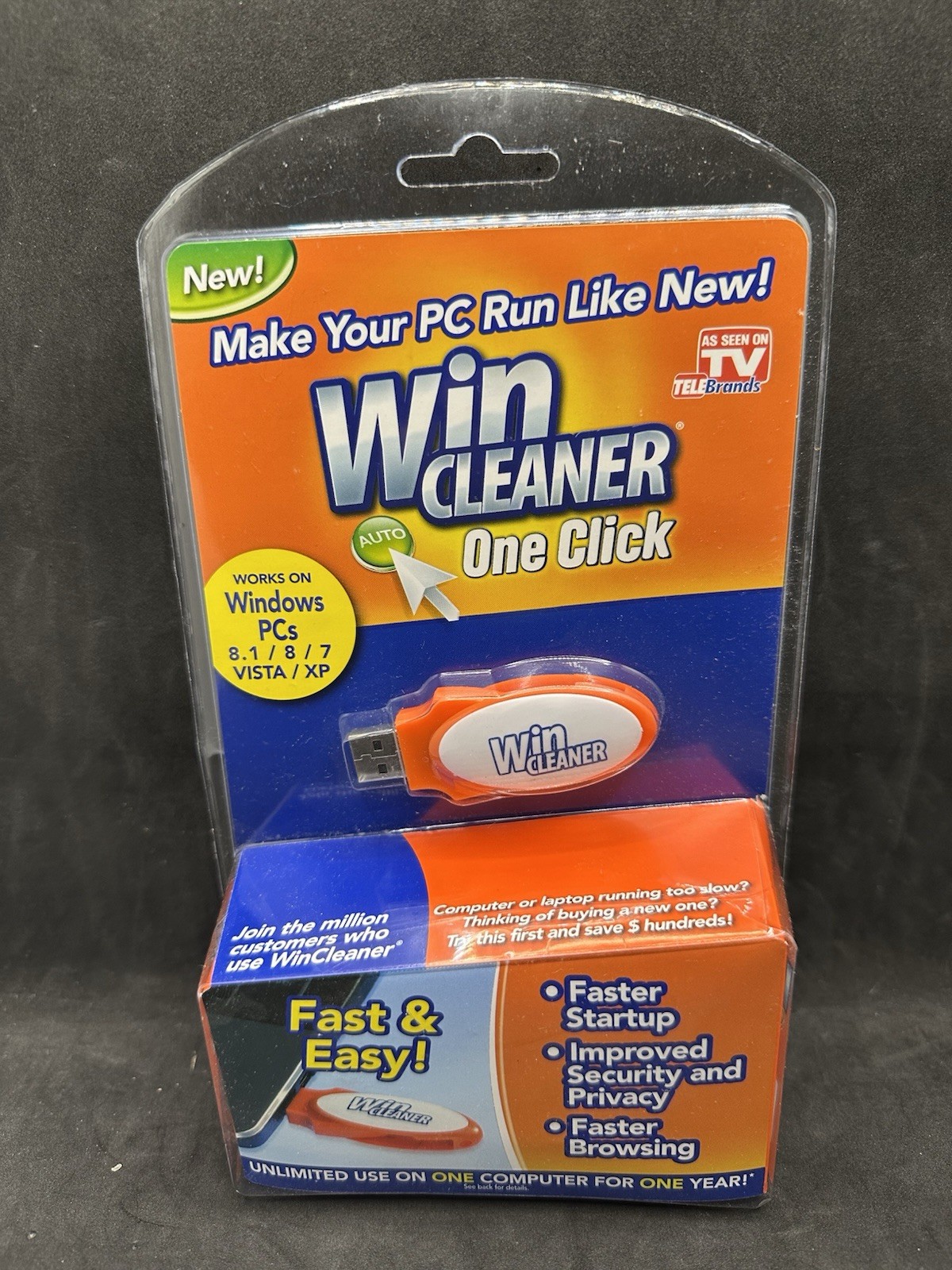 Win Cleaner One Click Professional USB Computer Clean Repair for PC Laptop NEW