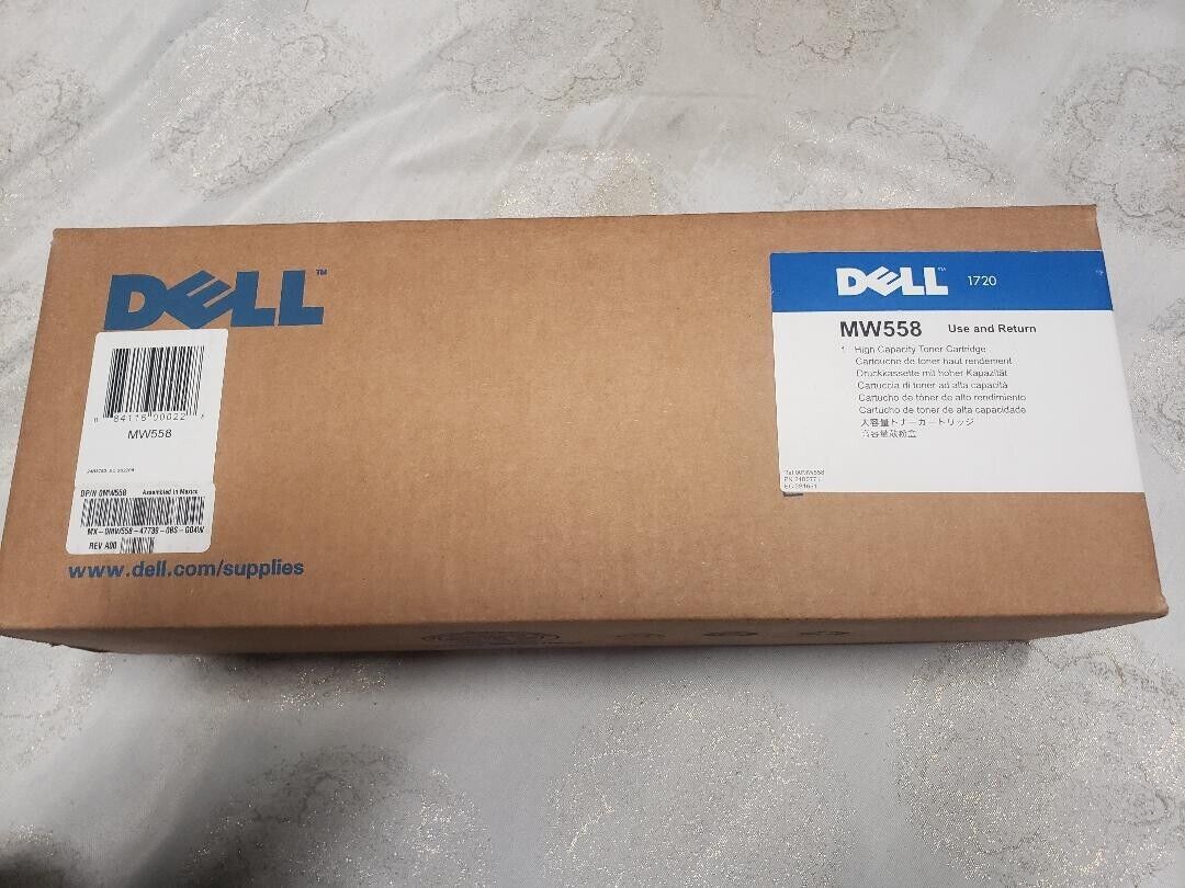 Genuine Dell MW558 1720 Black Toner Cartridge - 6000 Page Yield New Sealed.