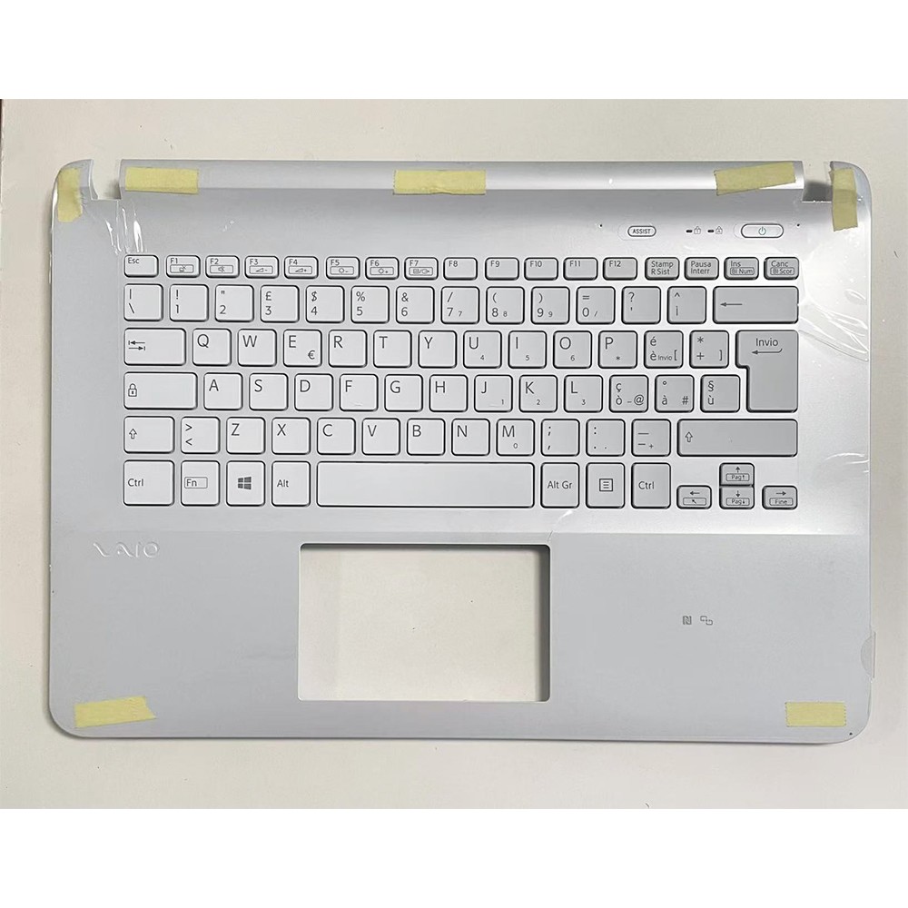 For SONY Vaio SVF142 SVF143 SVF142C29L Series Palmrest Shell Italian Keyboard