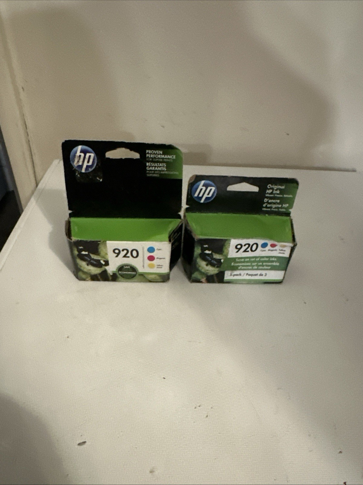 HP 920 Tri-color Ink Cartridges New in Box Set of 2