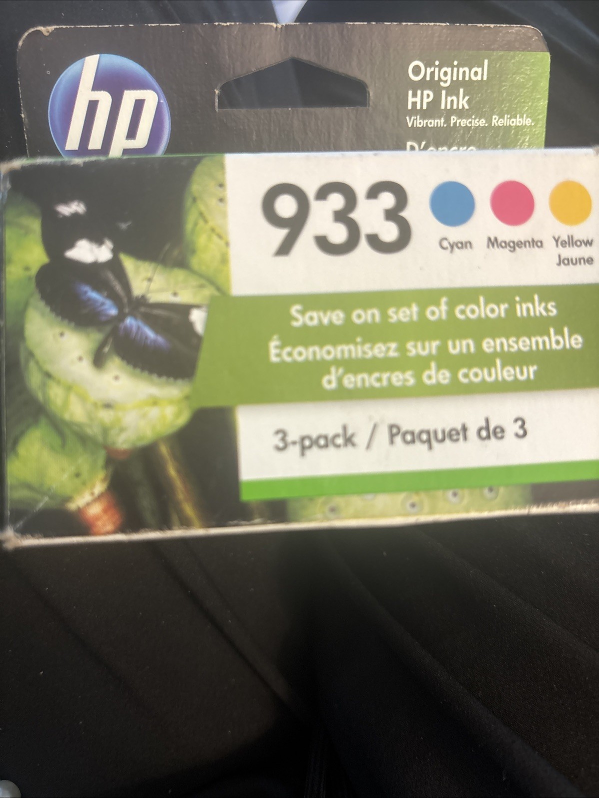 HP 933 Tri-Color Ink Cartridges - Cyan Magenta Yellow
