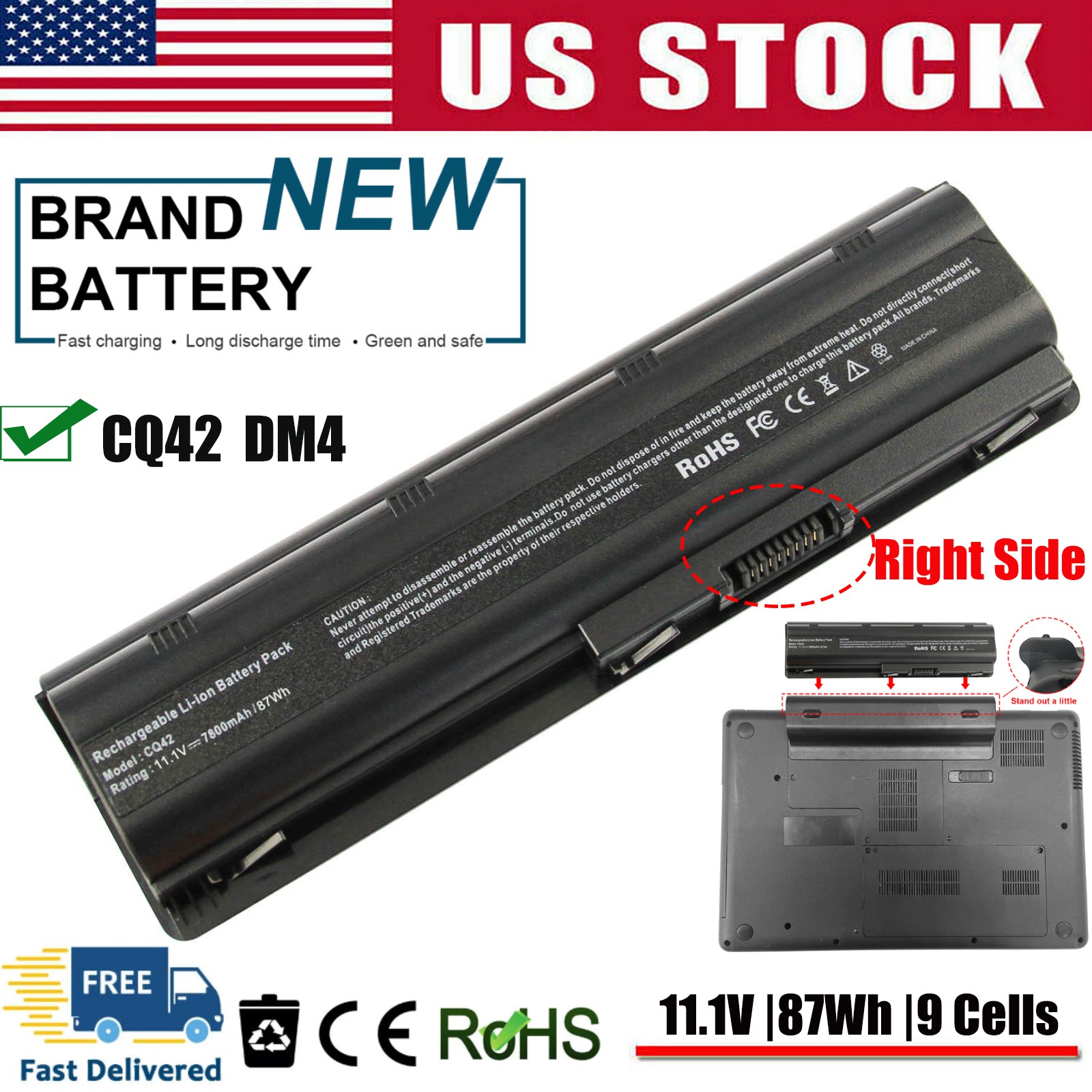 MU06 MU09 Battery for HP DV6-3000 636631-001 593553-001 CQ43 CQ56 CQ62 CQ72 CQ63