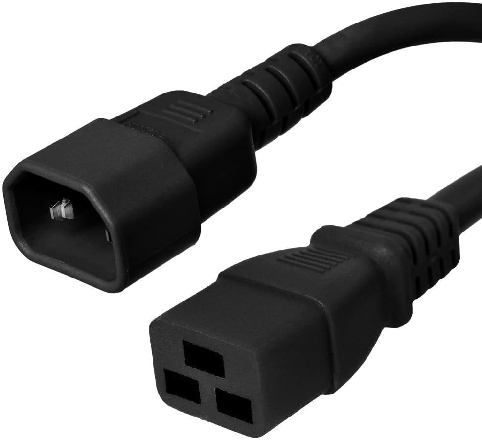 10 PACK LOT 10ft IEC C14 - C19 Black Power Cord 14AWG 15A/1875W 100-250V 3M