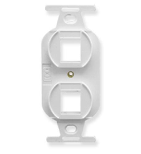 Icc IC107DPIWH Insert, Electrical, 2-port, White