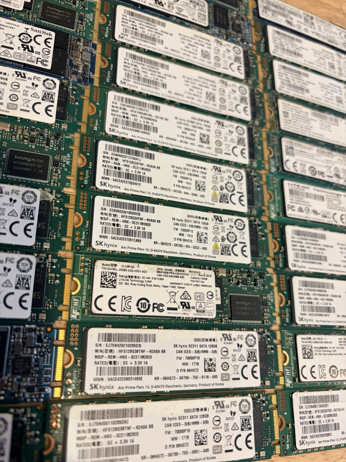 128GB M.2 SSD Drive Mixed Brand Working Pulls Tested Good