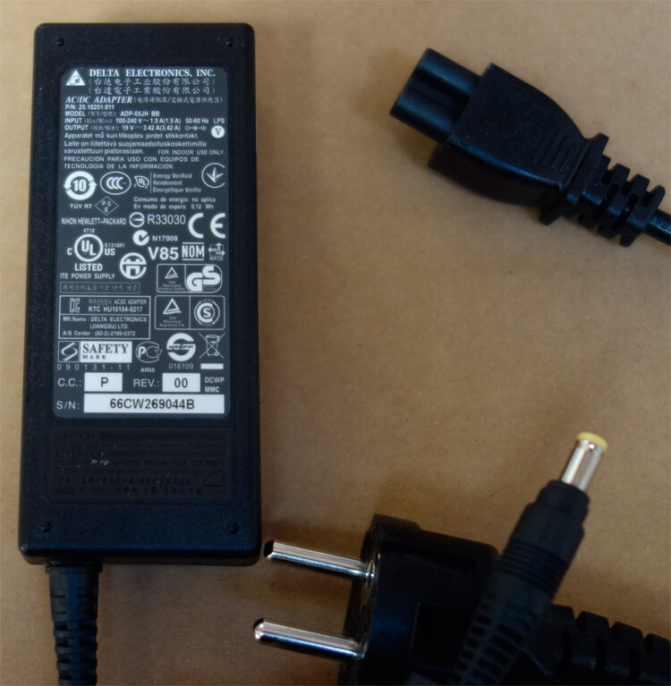 Power supply Wortmann Terra Mobile 1515 charging cable power cable 65W