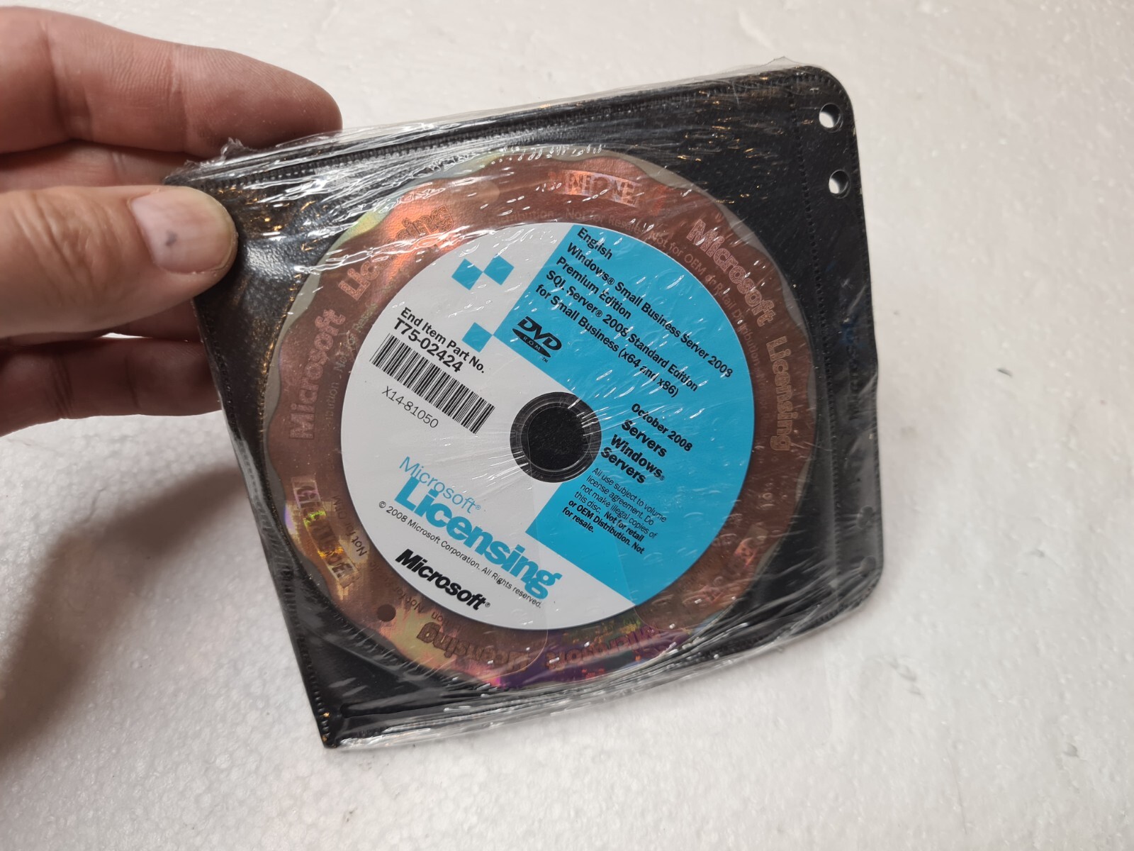 Windows Small Business Server 2008 Premium x64 X86 SQL Server Software T75-02424
