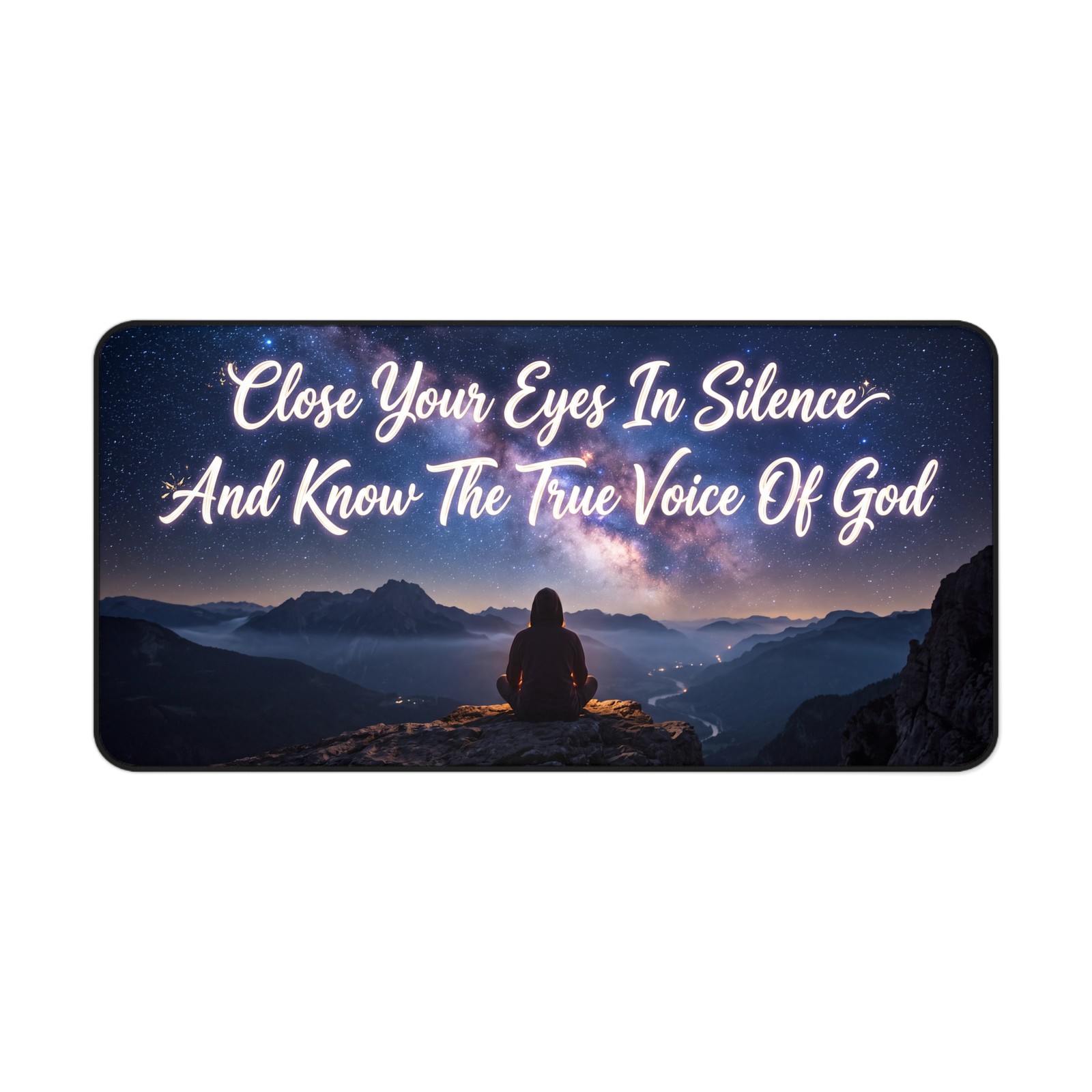 Inspirational Christian Desk Mat Mouse Pad ".......Know The True Voice Of God"