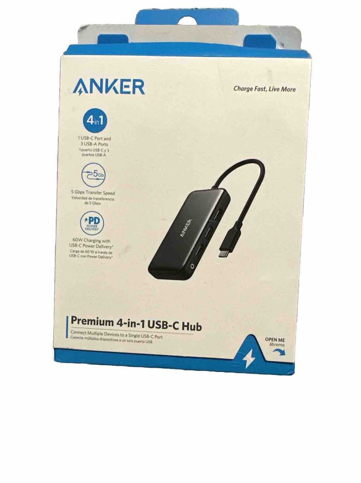 Anker Premium 4-In-1 USB-C Hub A8321HA1-1 Black
