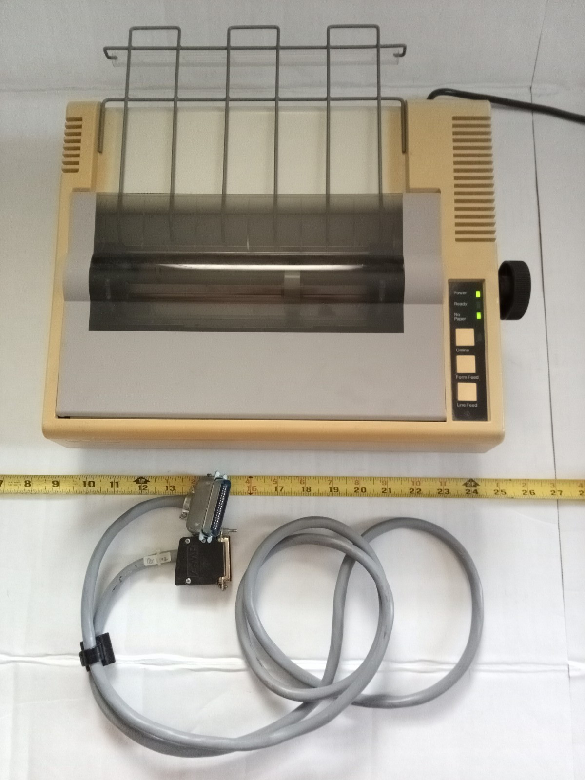 Vintage IBM 5152 Personal Computer Graphics Printer Dot Matrix - powers on.