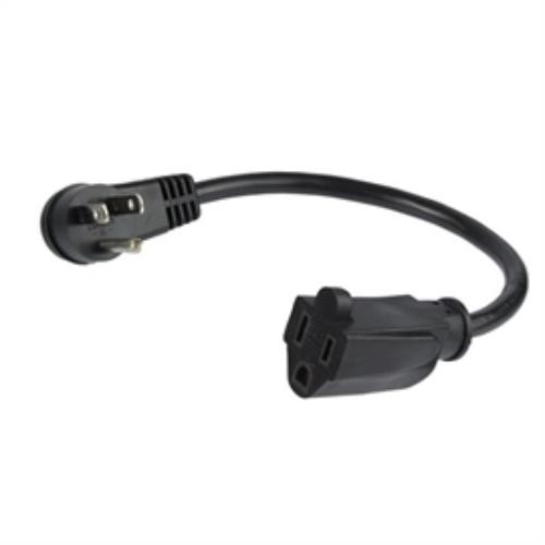 StarTech PAC101R1 1ft Flat Extension Cord NEMA 5-15R to Right-Angle 5-15P