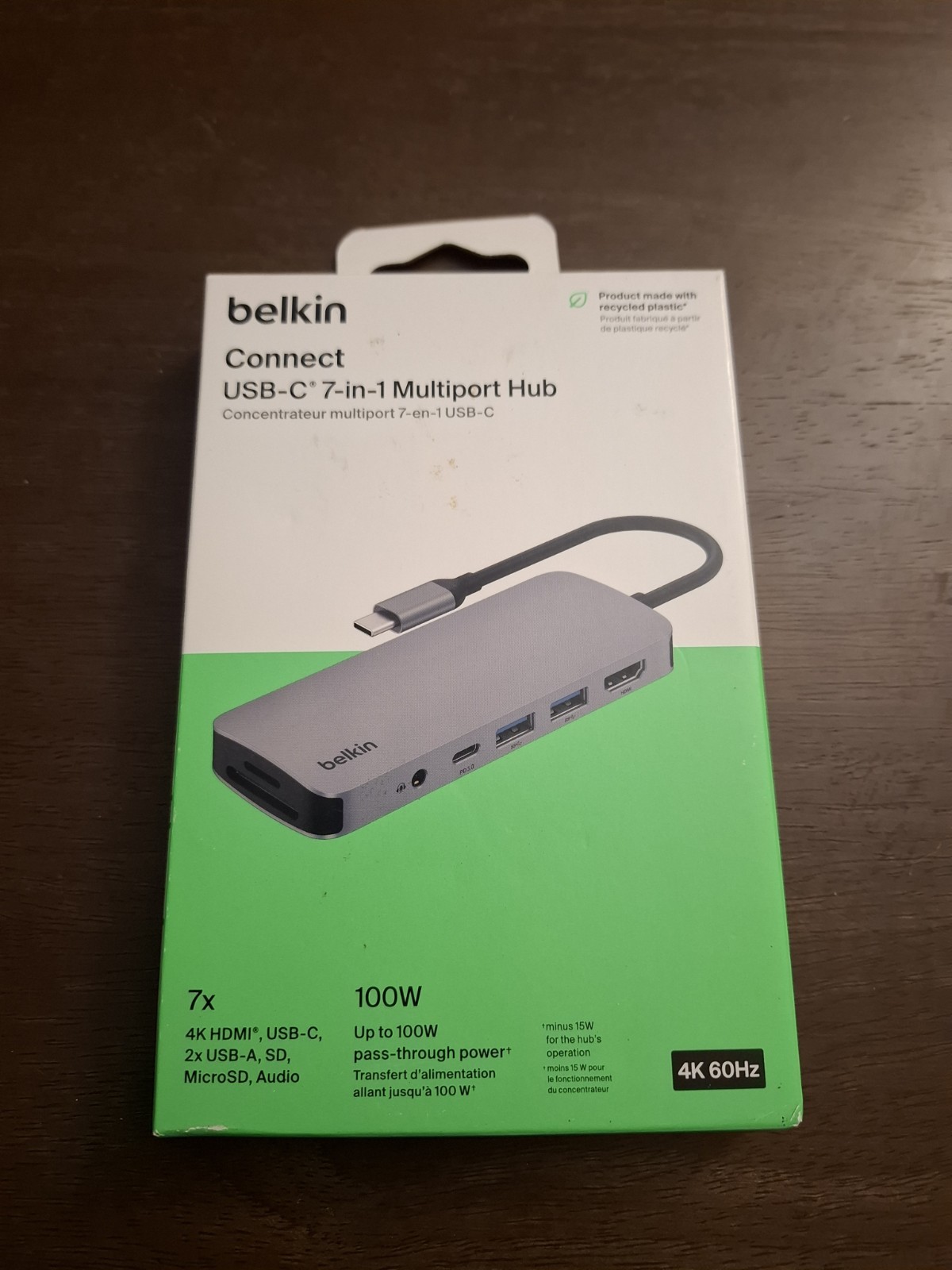 Belkin Connect 100W 7-in-1 USB-C Multi-Port Hub V2, Silver
