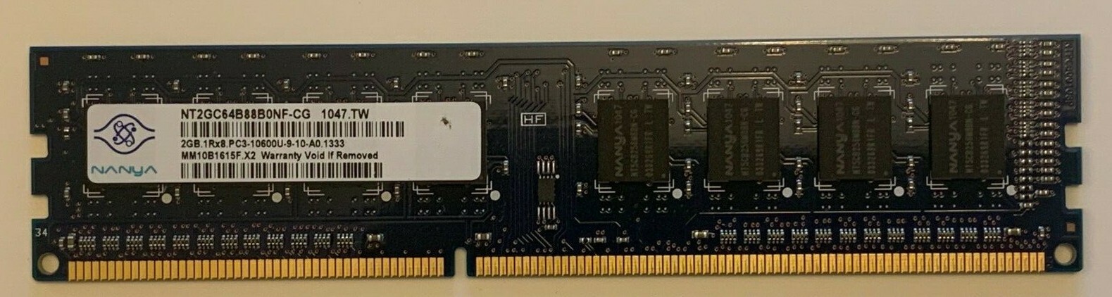 Nanya NT2GC64B88B0NF-CG Computer Memory 2GB 1Rx8 PC3-10600