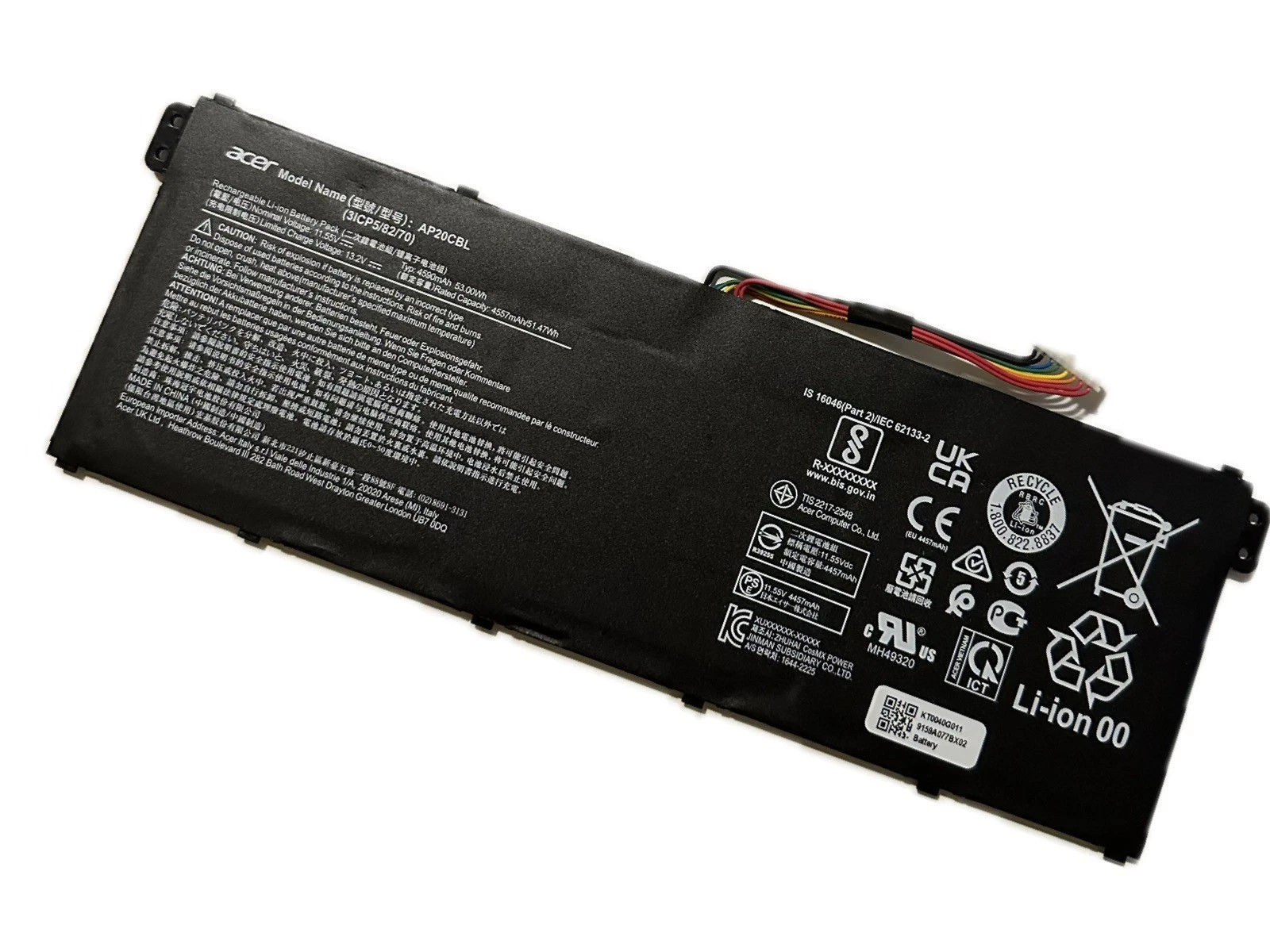 OEM NEW 53Wh 11.55V AP20CBL Battery For Acer Aspire 5 A515-45 31CP5/82/70 US