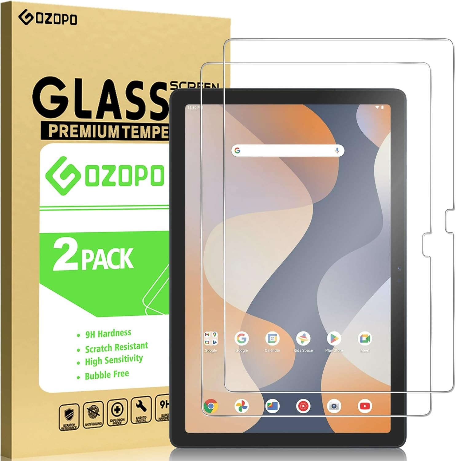 Onn 10.1 inch Tablet Screen Protector 2 Pack (2024 Model 100135925)