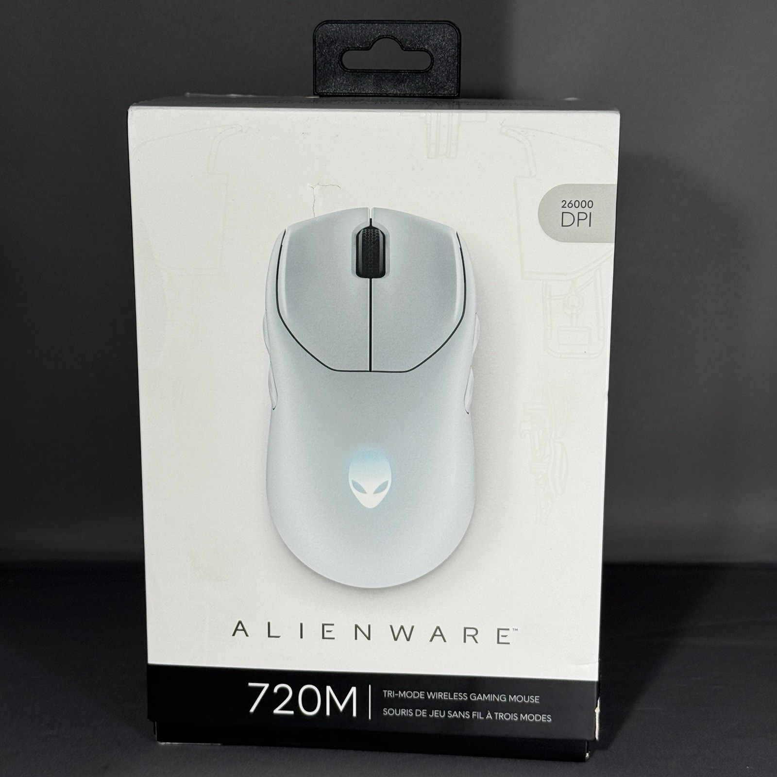 New Alienware AW720M Tri-Mode Wireless Gaming Mouse White Silver