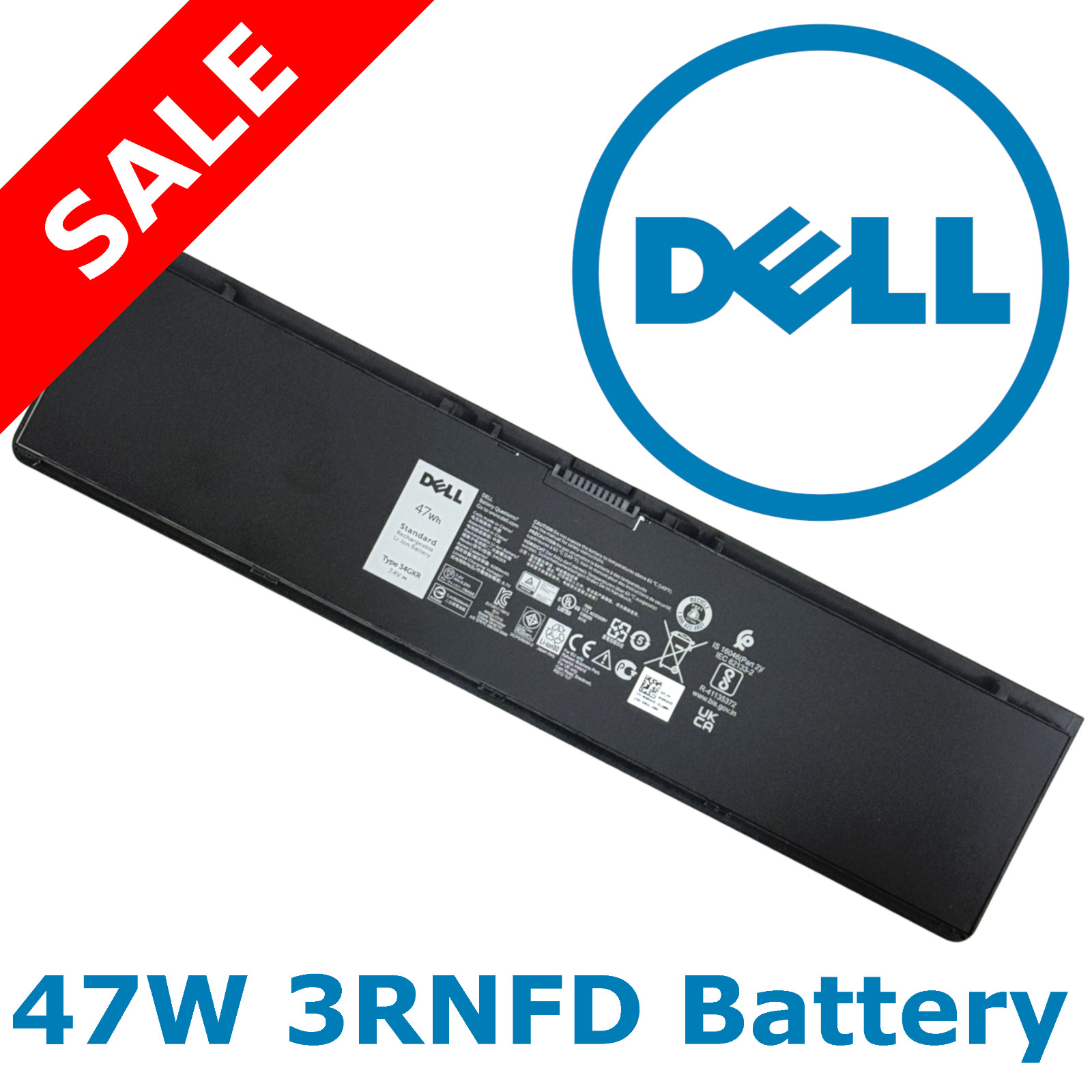 OEM 34GKR 3RNFD Genuine OEM Battery For Dell Latitude E7440 E7450 E7420 PFXCR