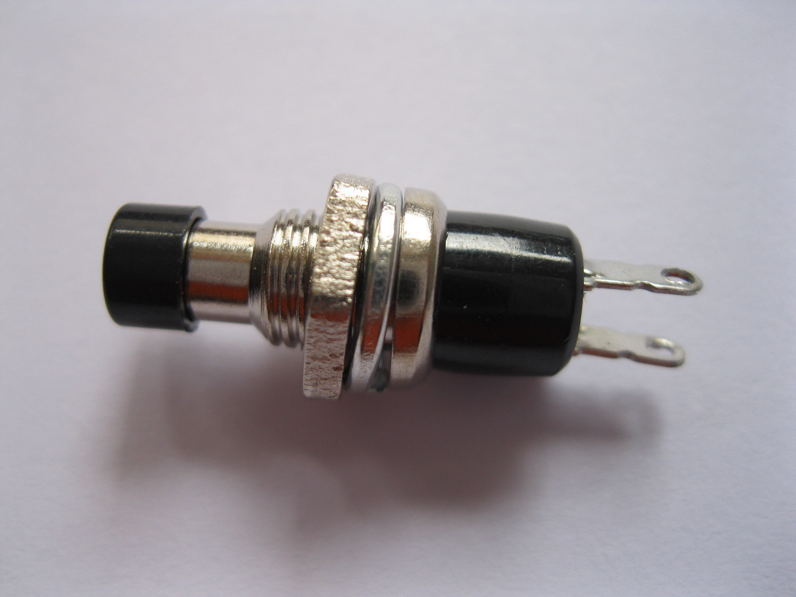 40 Pcs SPST Mini Push Momentary Switch Black Cap 250V/3A 125V/6A Normal Off New
