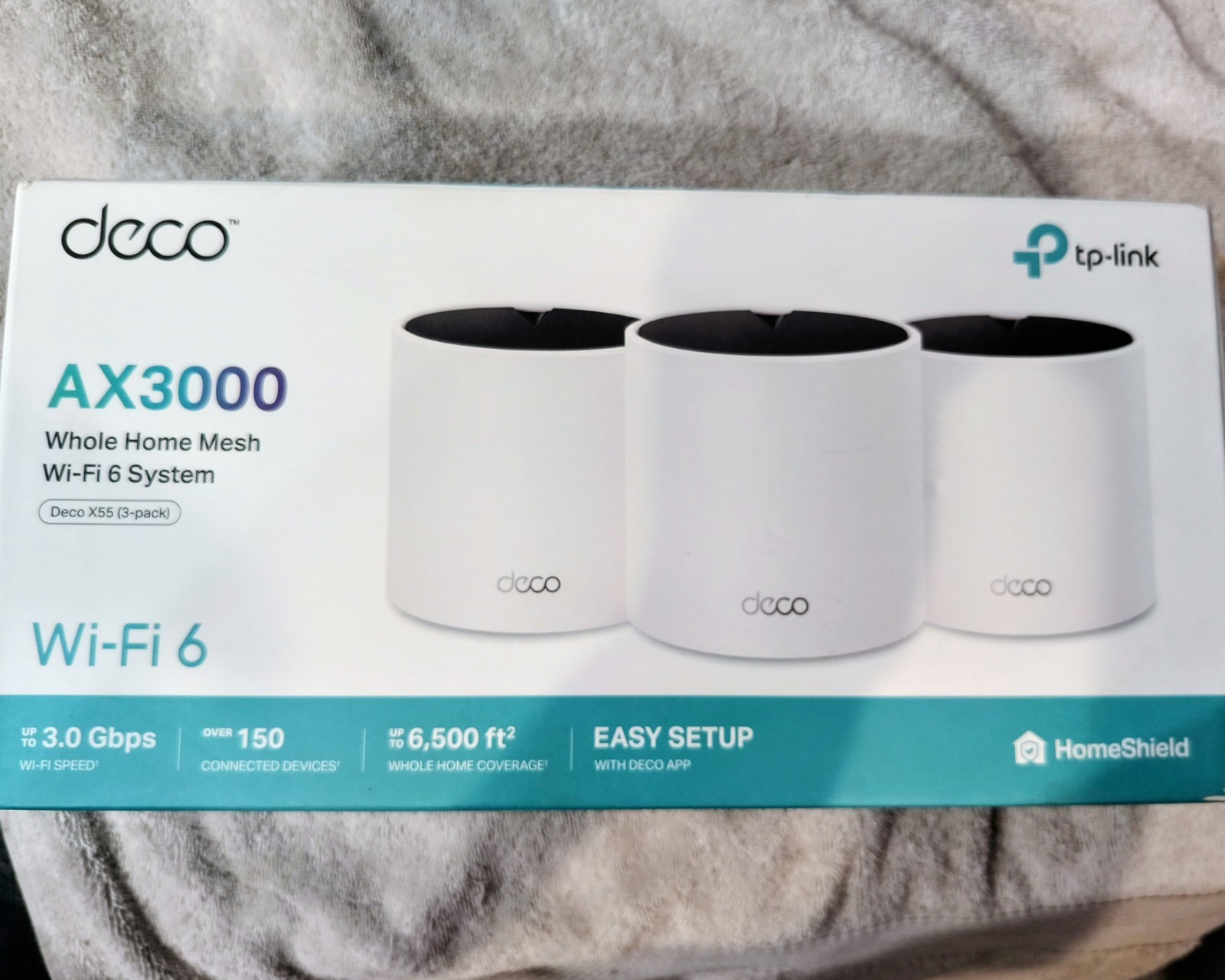 TP-Link Deco X55 Pro AX3000 Whole Home Wi-Fi 6 Mesh System -3PK USED only 1 year