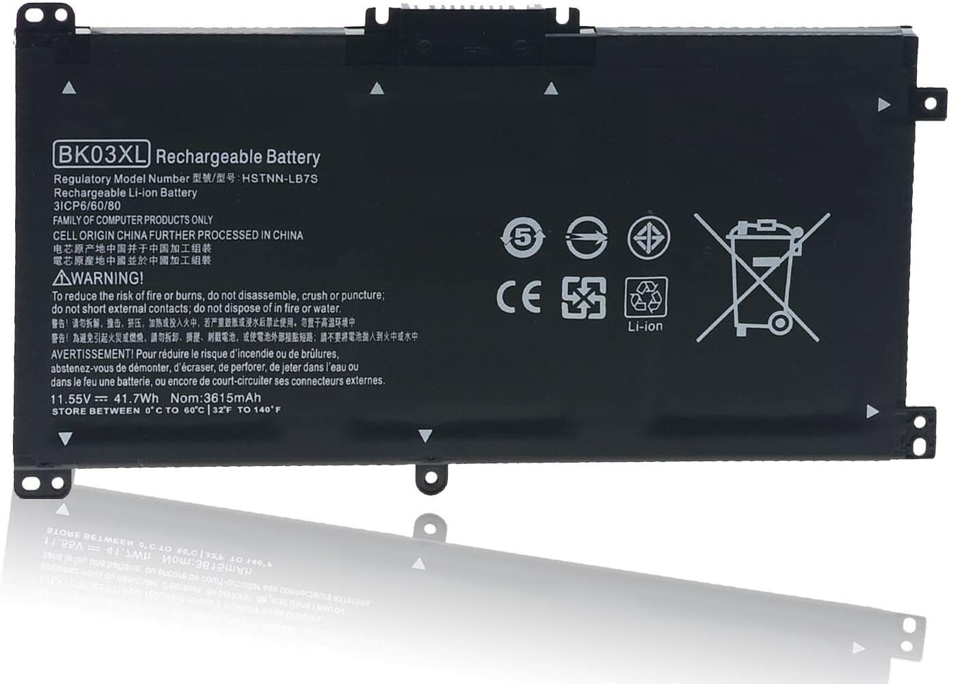 BK03XL Compatible Battery for HP Pavilion X360 14-ba253cl 14-bal125cl 41.7Wh