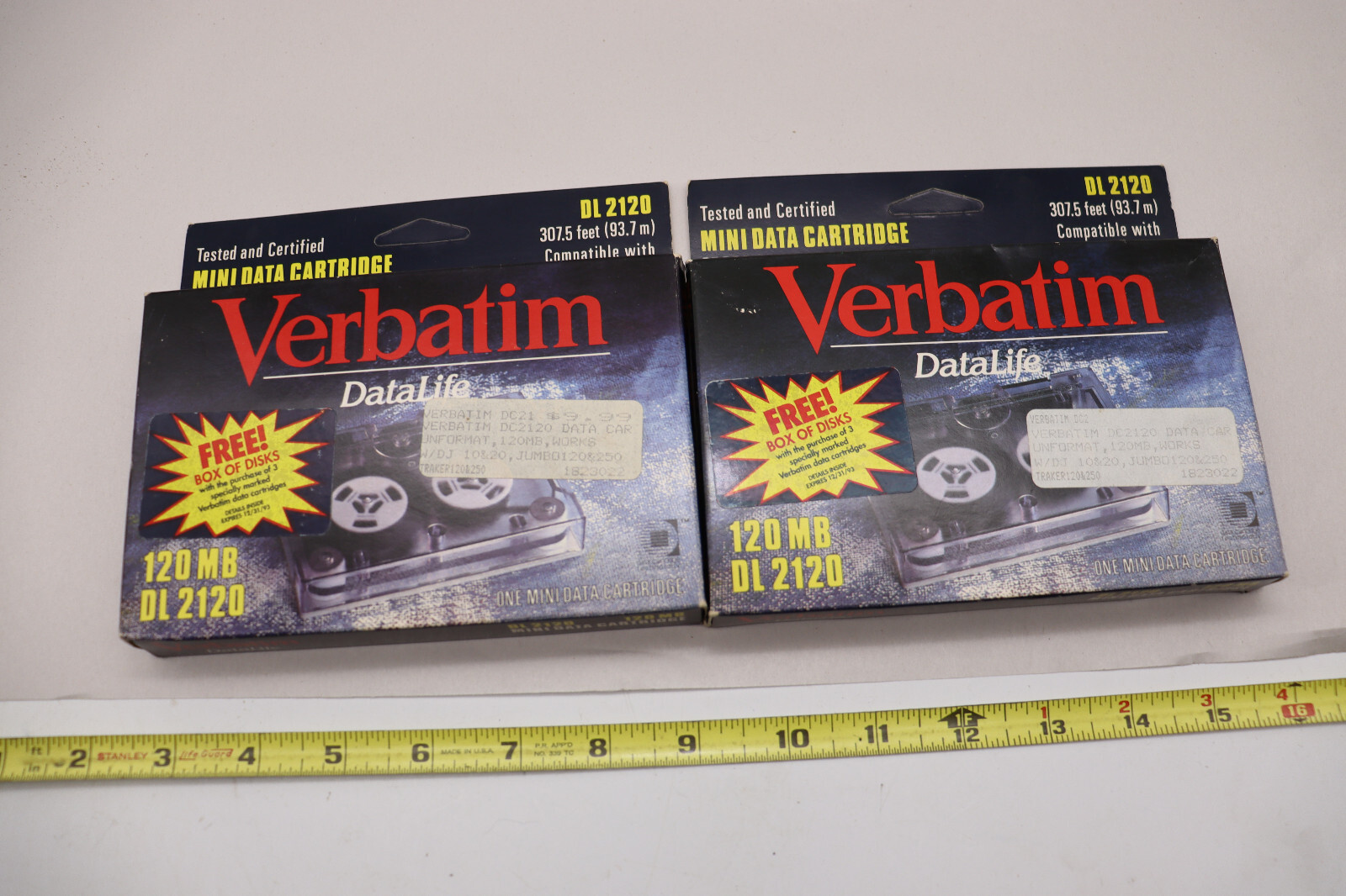 Verbatim DataLife DL 2120 93.7m Data Cartridge 2 pack new sealed 