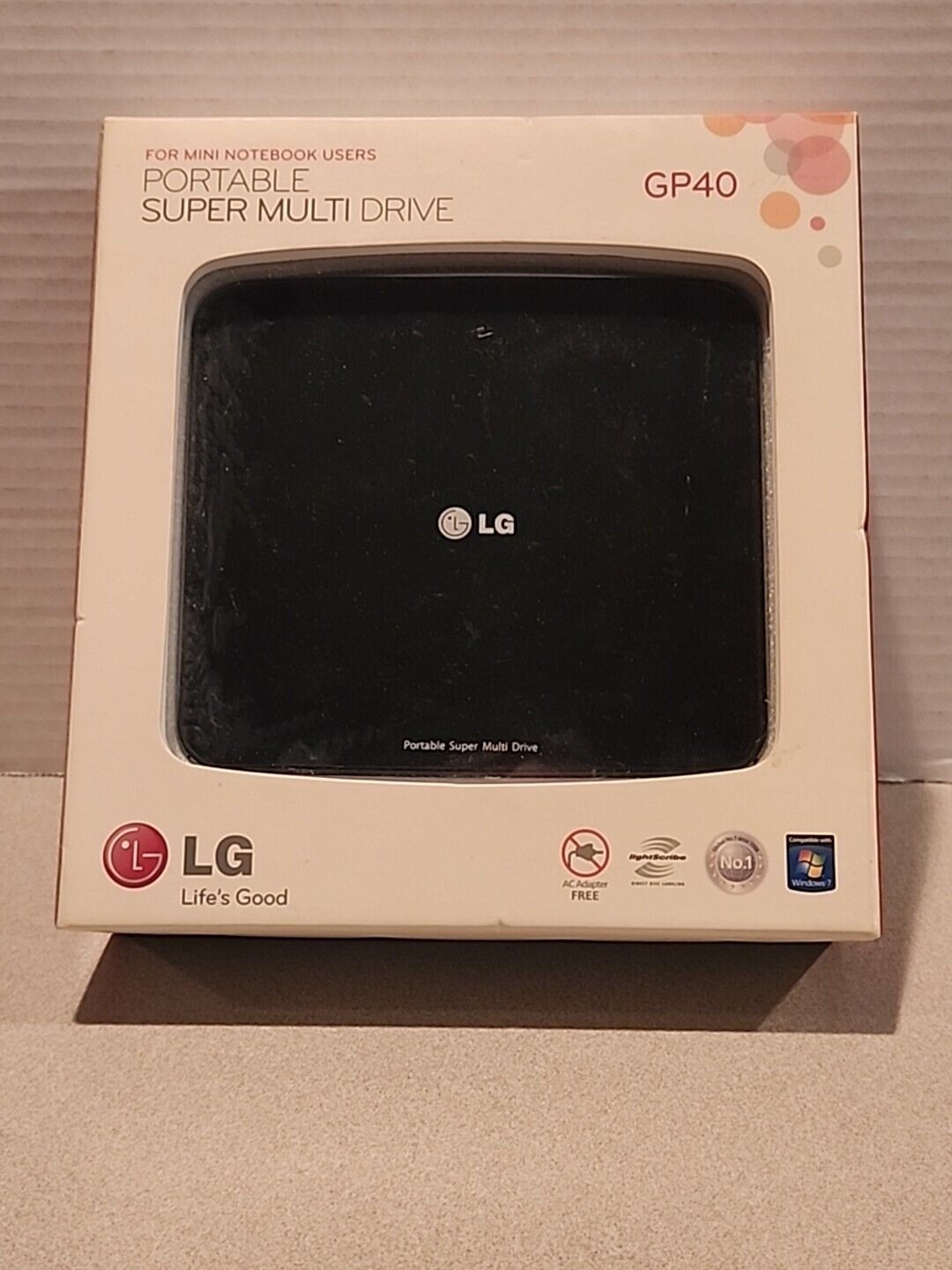 LG Portable Super Multi Drive GP40 LB10 NIB