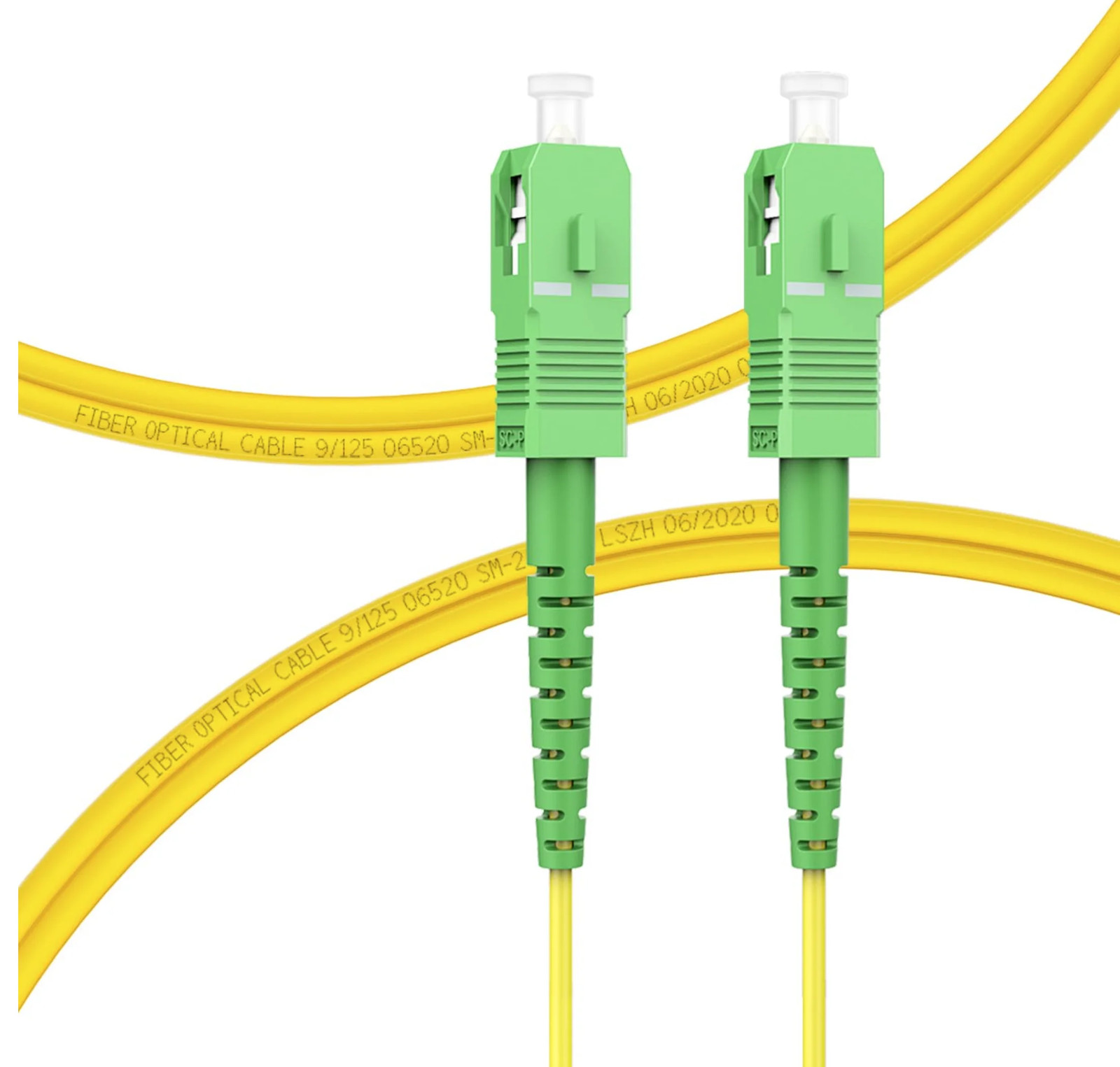 [2pcs] 5M SC APC-SC APC Simplex OS2 9/125 Patch Cord LSZH FTTH Fiber Cable
