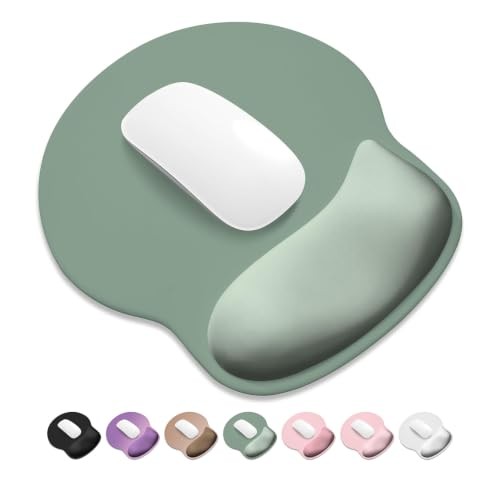 ITNRSIIET Ergonomic Mouse Pad with Wider Memory Foam Wrist Rest +17%, Curved Cus