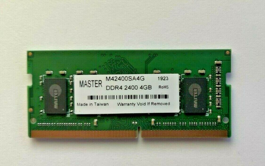 MASTER 4GB DDR4 PC4-19200, 2400 MHZ, 260 PIN SODIMM, Laptop Memory Ram