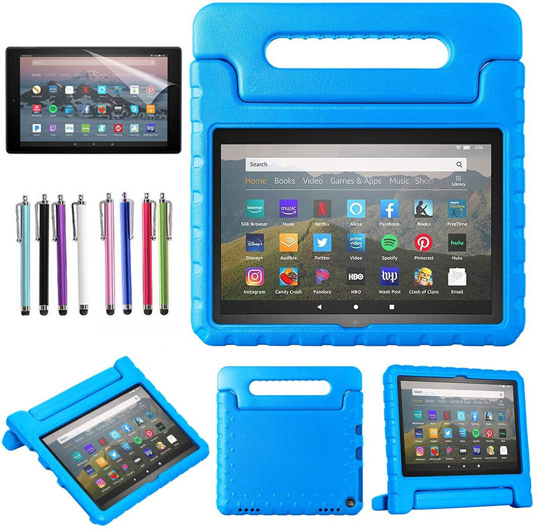 Kids Case for Amazon Fire HD 8 & Fire HD 8 Plus Tablet 2022 /2020 Stand Cover