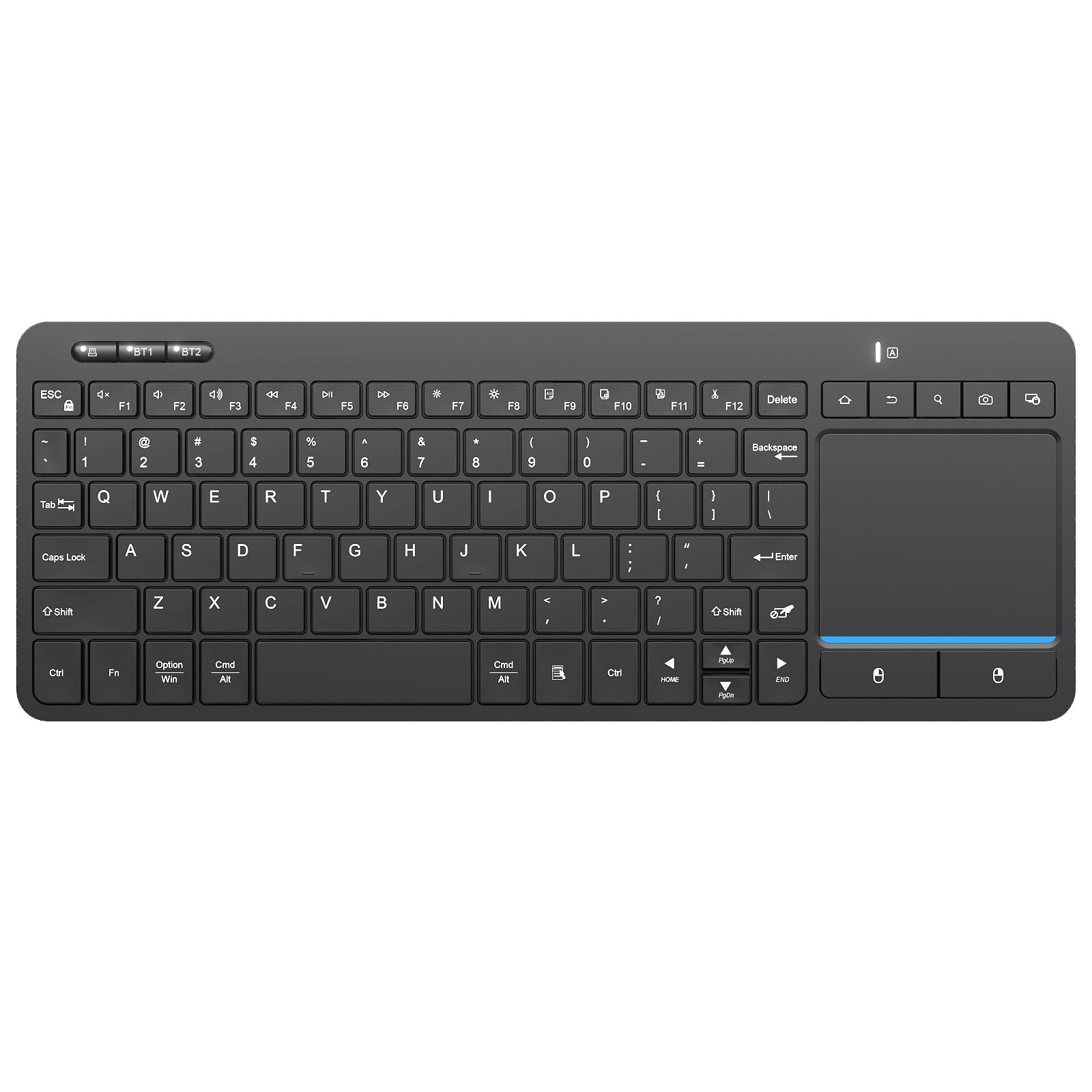 Bnnwa Multi-Device Wireless Bluetooth Keyboard 4.86 x 12.83 x 0.7 inch, black