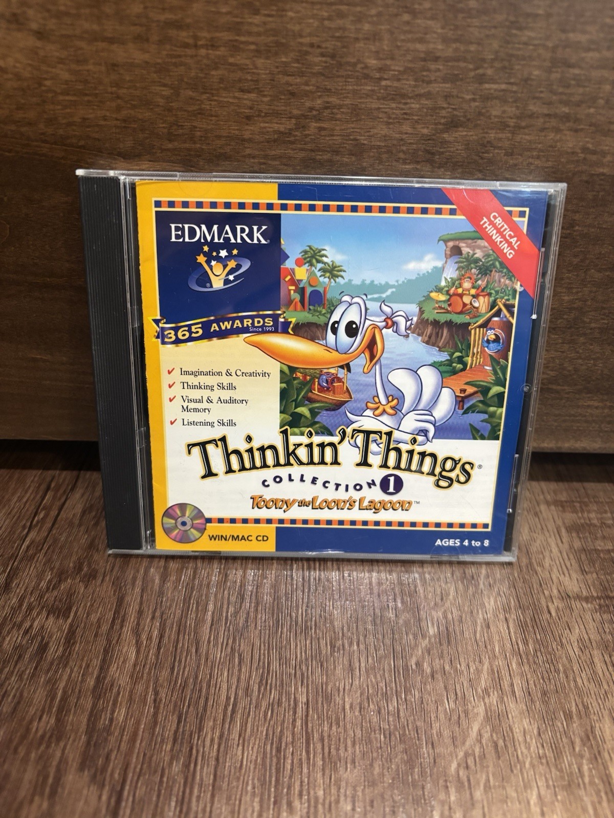 Thinkin Things Collection 1 Edmark CD-ROM Windows Mac Used Tony The Loons Lagoon