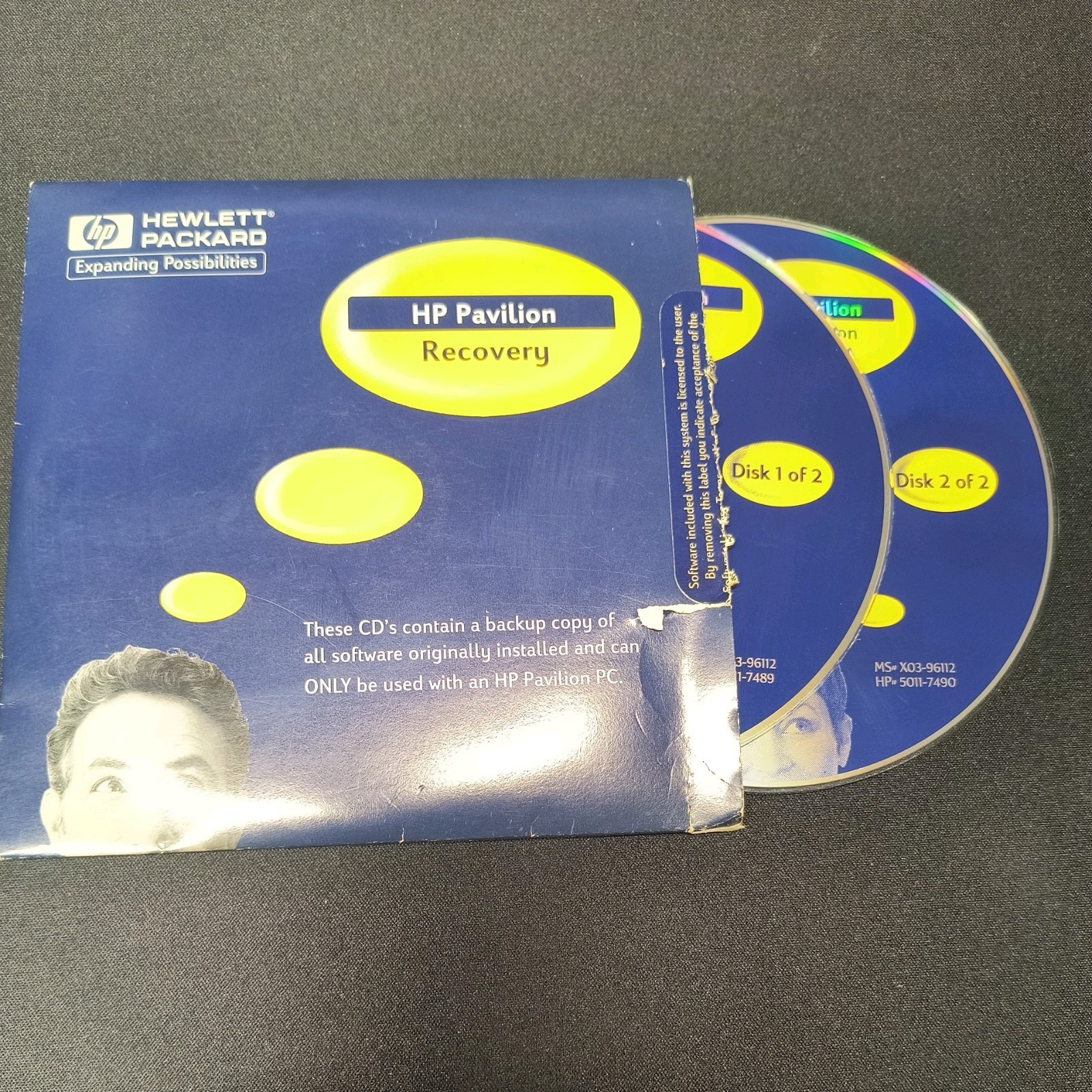 HP Pavilion Recovery (2) Disc~Disk~CD Set HP Pavilion 