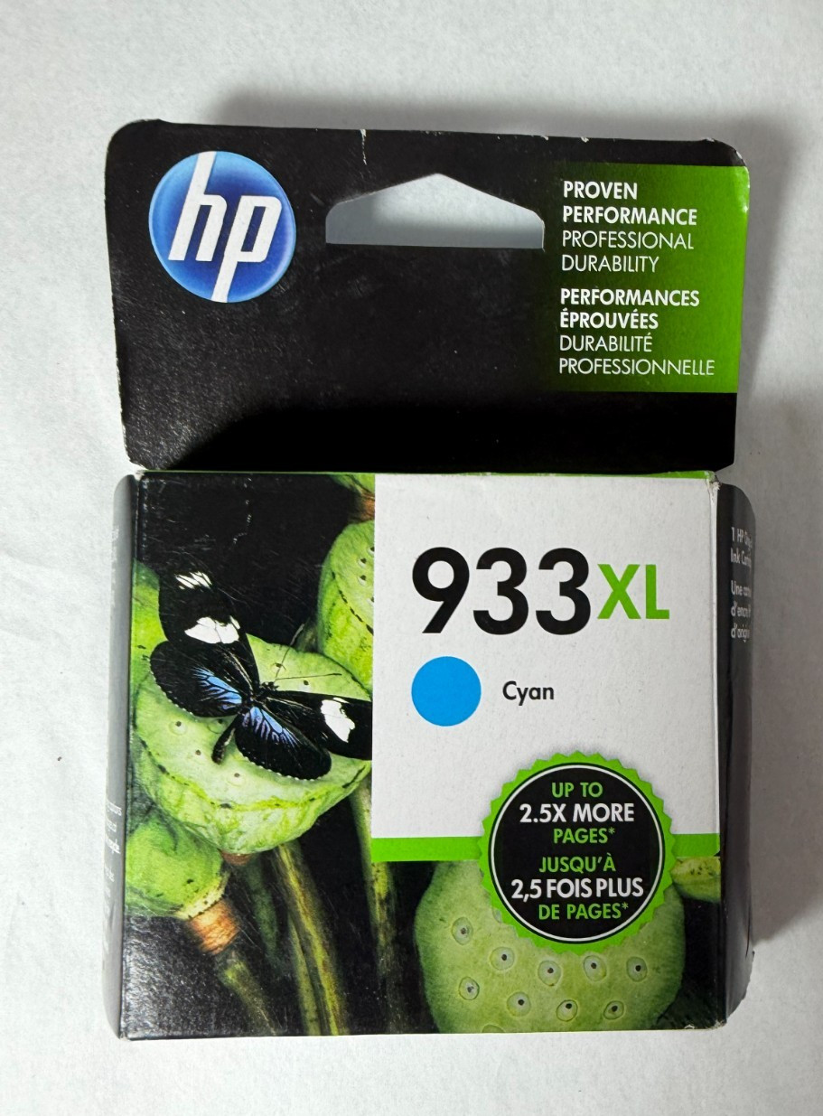 Genuine HP 933XL Cyan Ink Cartridge EXP 03/2020 - New