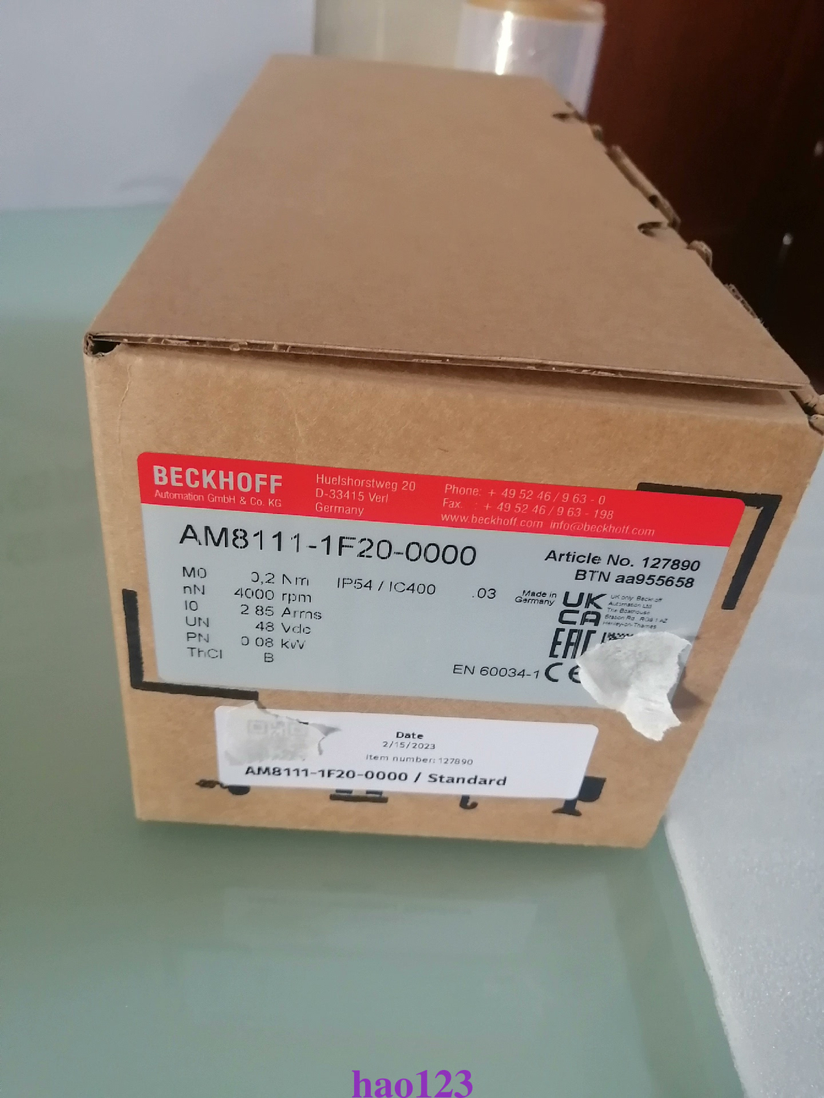 AM8111-1F20-0000 BECKHOFF Servo motor AM8111-1F20-0000 Brand New DHL/FedEx