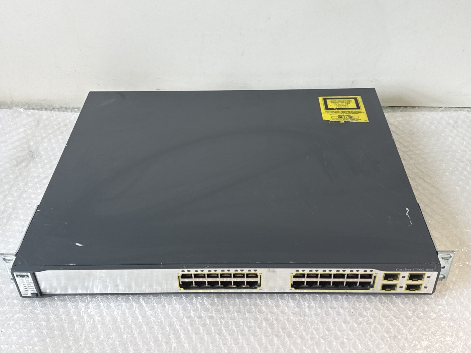 Cisco Catalyst 3750G 24 Port Managed Gigabit Switch WS-C3750G-24TS-E1U V03