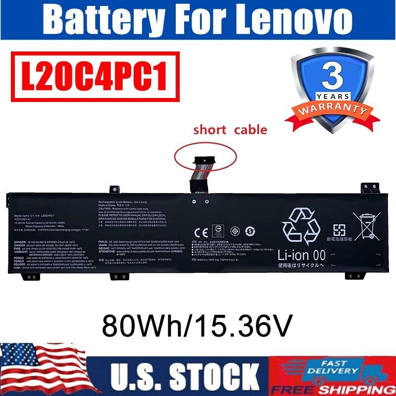 L20C4PC1 L20M4PC0 80Wh Battery For Lenovo Legion 5 Pro-16ACH6 16ACH6H 16ITH6 NEW