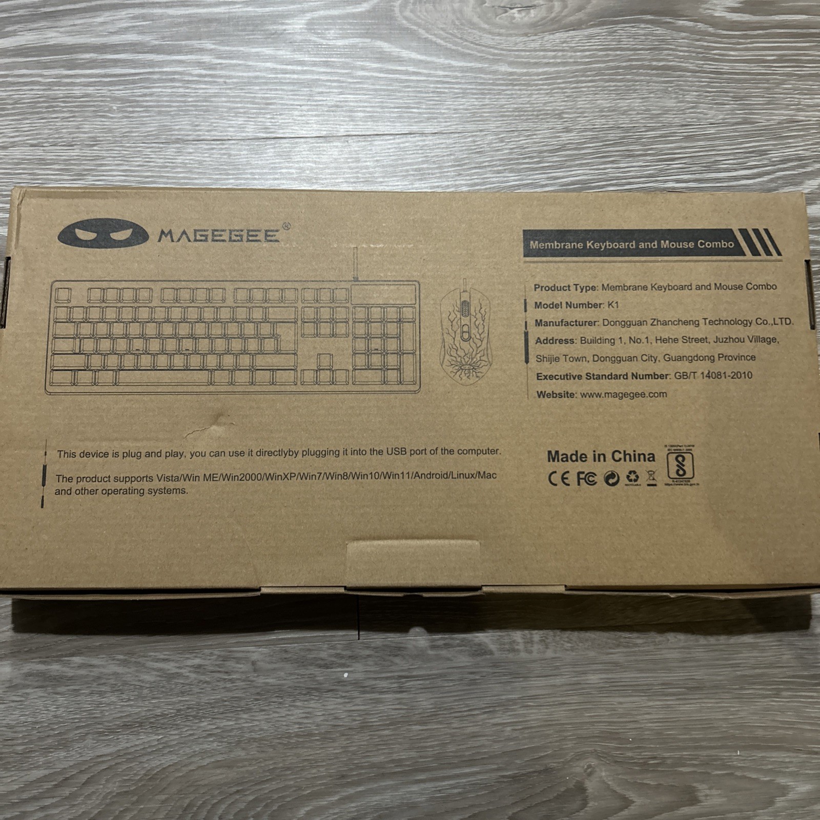 MageGee  Keyboard and Mouse Combo USB Wired Backlit White Gaming RGB lighting