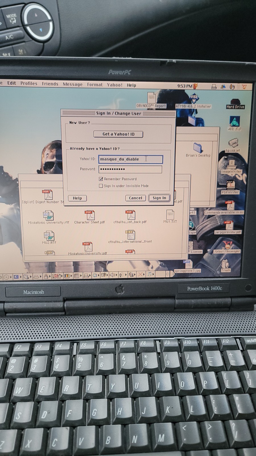 Vintage 1997 Apple PowerBook 1400C/With Extras