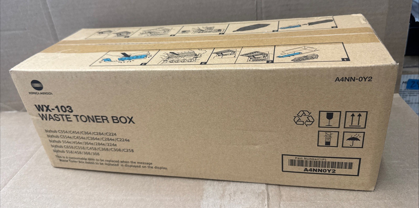 Konica Minolta WX-103 A4NN-0Y1 Waste Toner Box for Bizhub