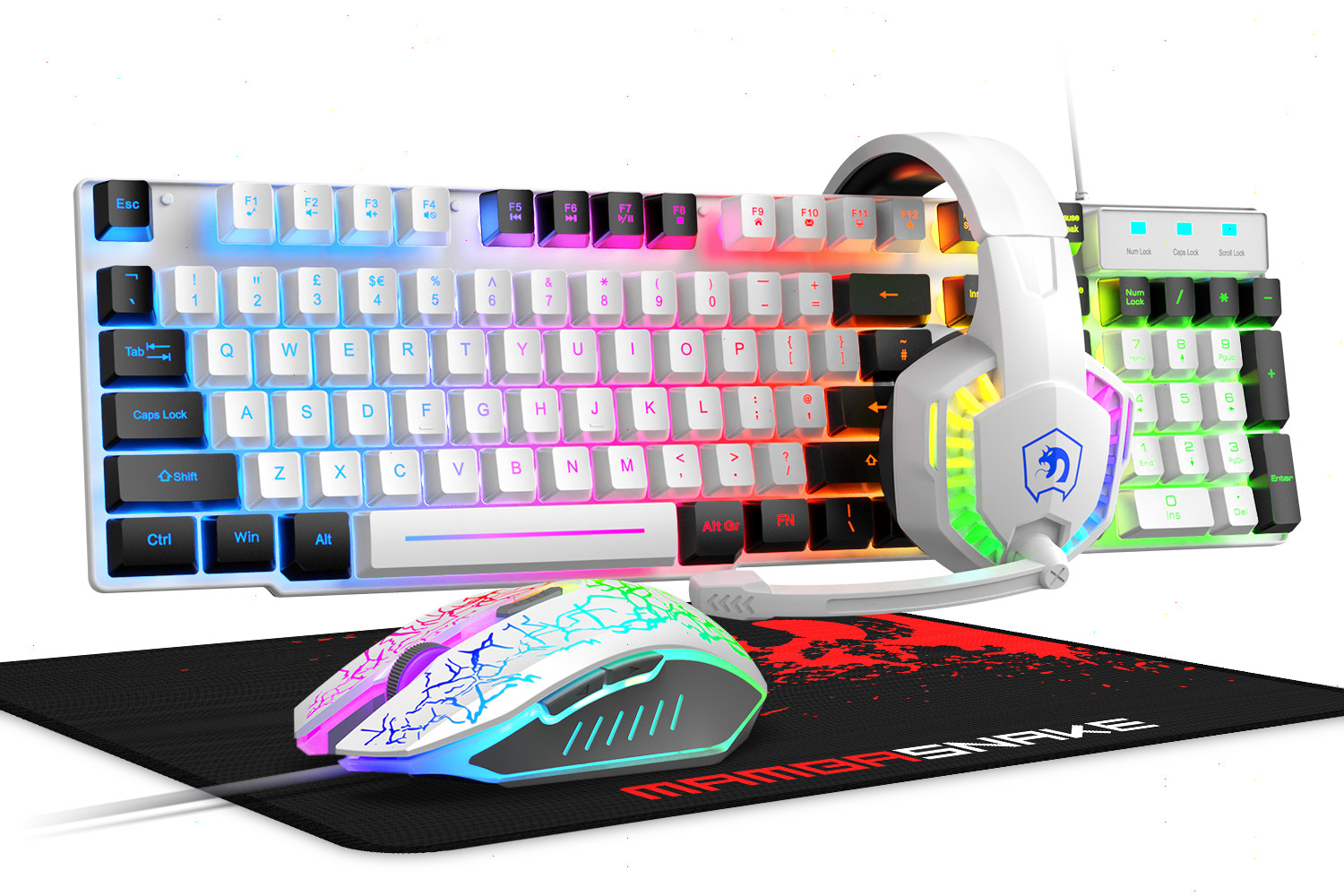 ZIYOU LANG T11 Wired Gaming Keyboard and Mouse Headset Combo Rainbow LED Backlit