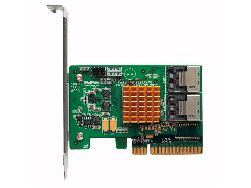 HighPoint ROCKETRAID 2720SGL 8xPort RAID PCI Express High baffle Controller Card