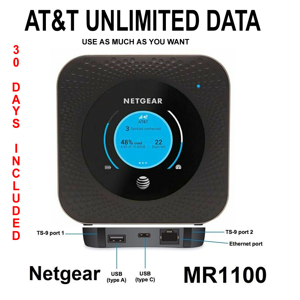 AT&T Unlimited Data Plan  Hotspot 4G LTE, $79.99/M RURAL INTERNET ATT NETWORK