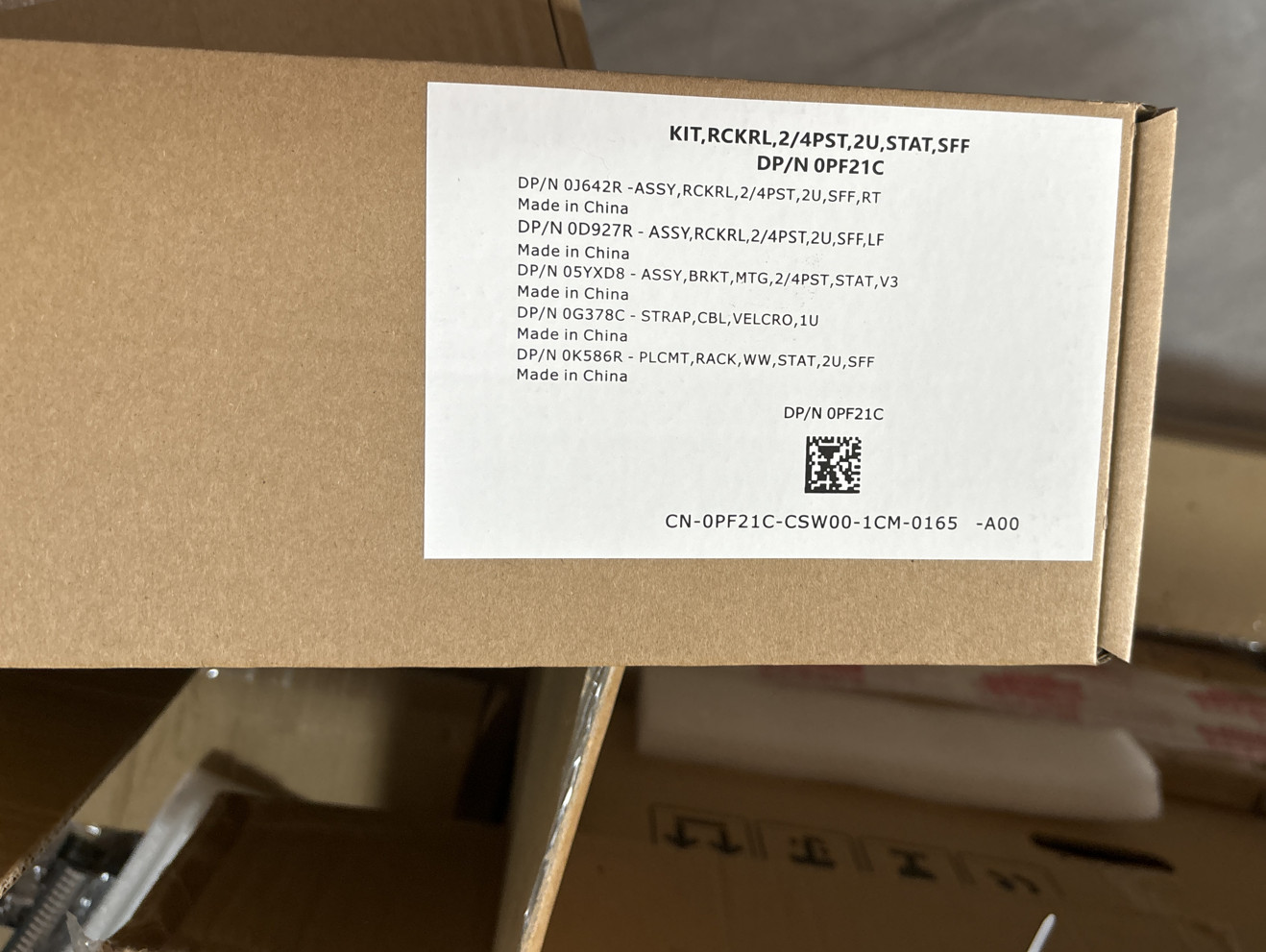 Dell R550 R760 R750XS R7615 R7616 Server static rail kit 0PF21C PF21C