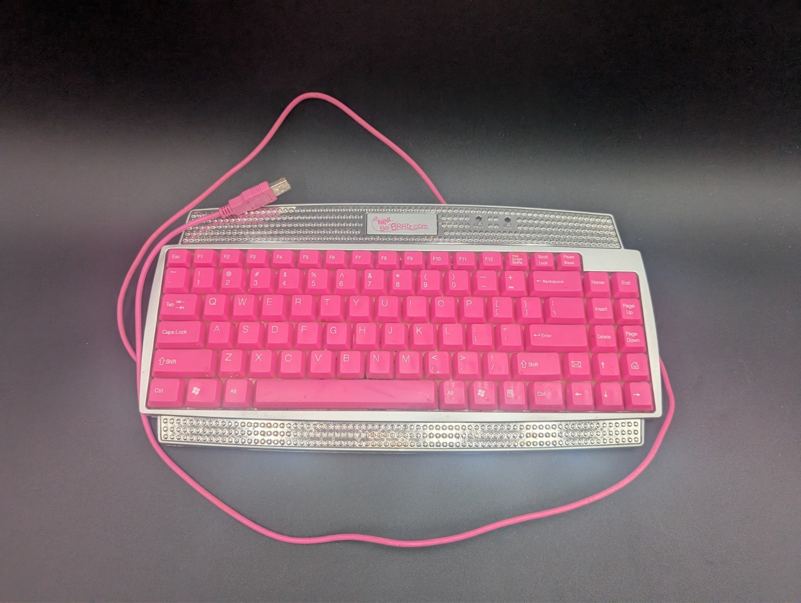 Bratz Pink Bedazzled PC Compatible USB Port Keyboard Y2K nostalgia (2007)