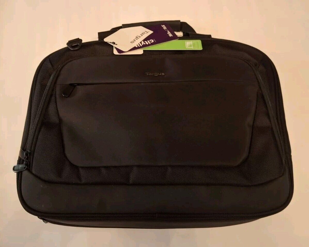 Targus CityLite Laptop Briefcase Black (TBT053US-91) Brand New W/Shoulder Strap